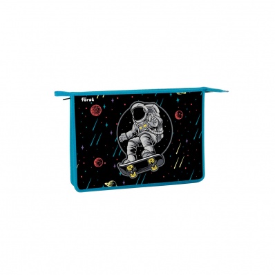 Папка д/тетр. А4 1 отд. на молнии "Outer spase" FT-PP-А40312