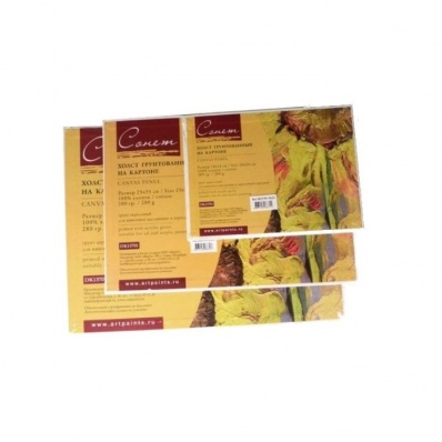 Холст на картоне 10*10 см, Сонет