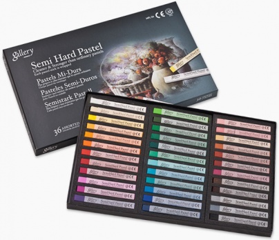 Пастель профессиональная сухая полутвёрдая, 36 цв