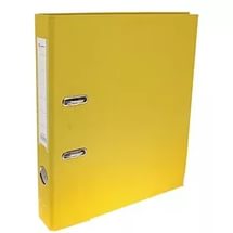 Регистратор А4 50мм желтый собран. "Lamark", метал. окант. карман  601